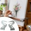 Metal Painting Wrist Rest 2Pcs Artist Hand Support Bridge, Adjustable Easel Bar, Drawing Stabilizer Tool for Craft Projects Stand