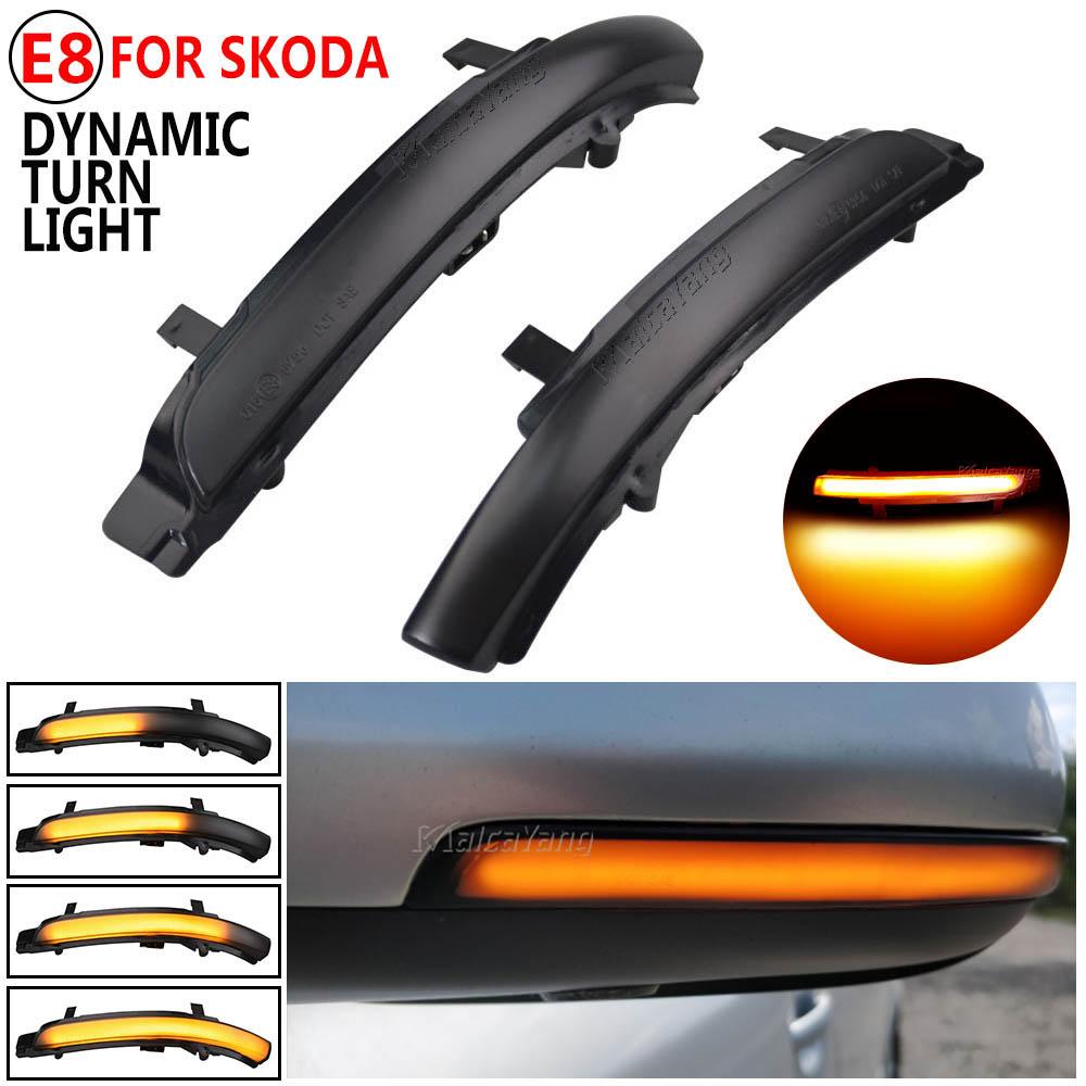 For Skoda Octavia MK2 1Z 09-13 Superb B6 3T 08-14 Dynamic LED Turn Signal Blinker Sequential Indicator Mirror Flasher Light