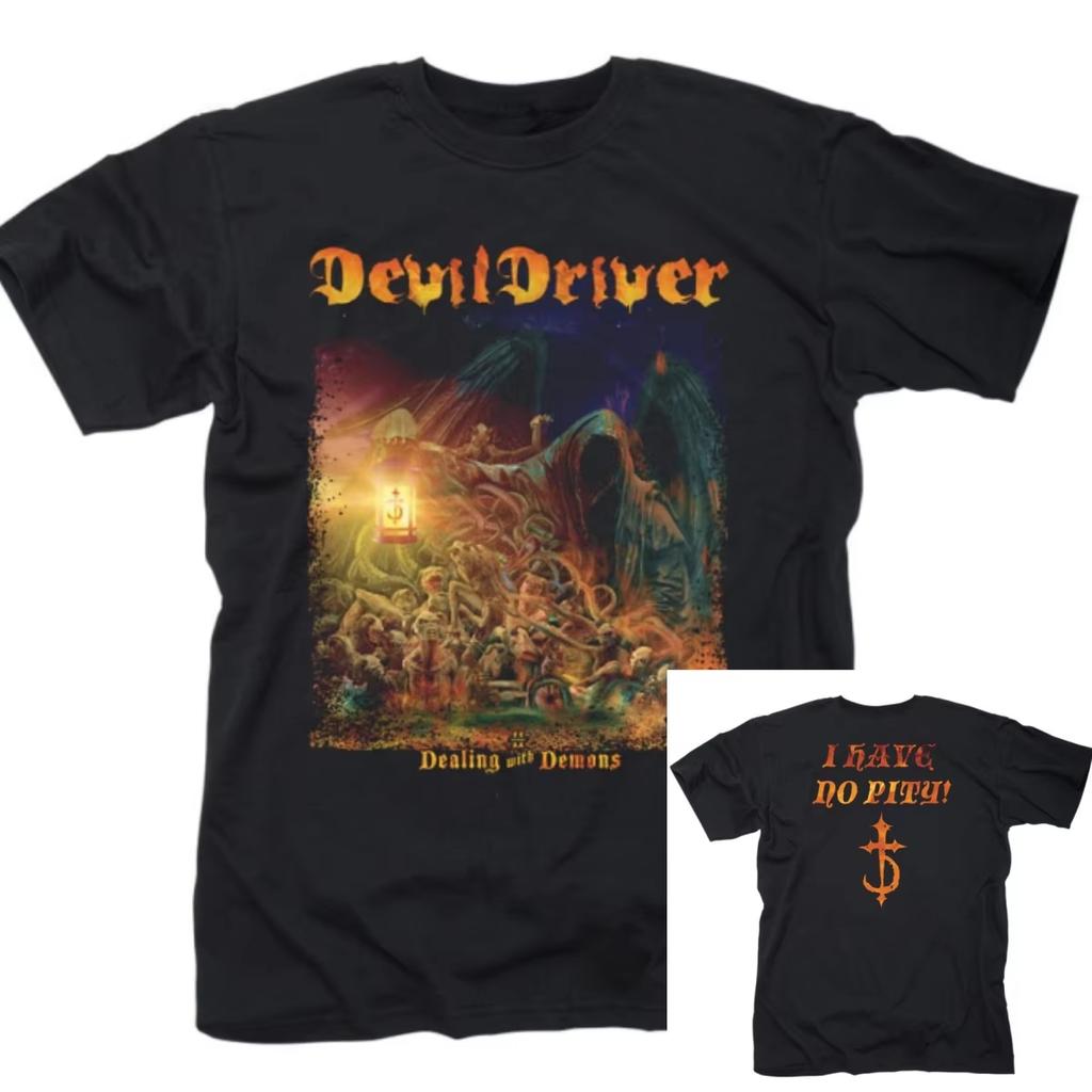 2026 Summer Hot Sale Devildriver Strike and Kill Band T-shirt Unisex Harajuku Hip Hop Punk T-shirt Print Crew Neck Short Casual T Shirt