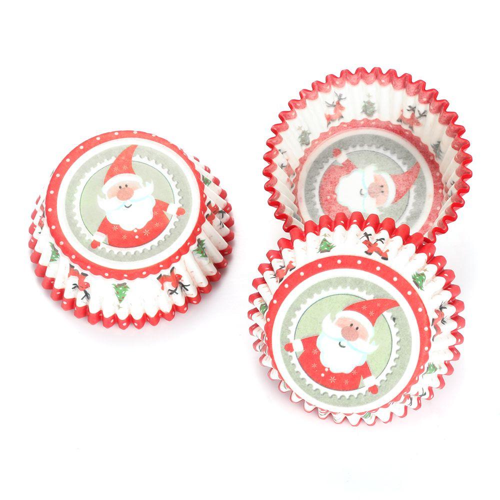 Supplies Pastry Tools Liner Cupcake Wrappers Santa Claus Christmas Muffin Cases Cake Paper Cups