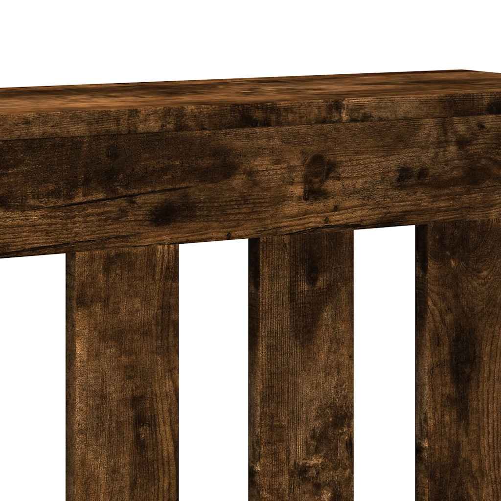 Radiator Cover Smoked Oak 149 x 20 x 82 cm Engineered Wood
