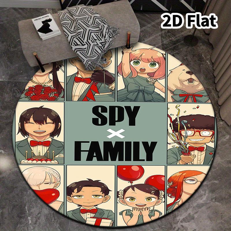 Ковер круглый Spy Family Ковер для гостиной, спальни, дивана, игровой комнаты Декор Нескользящий коврик для пола