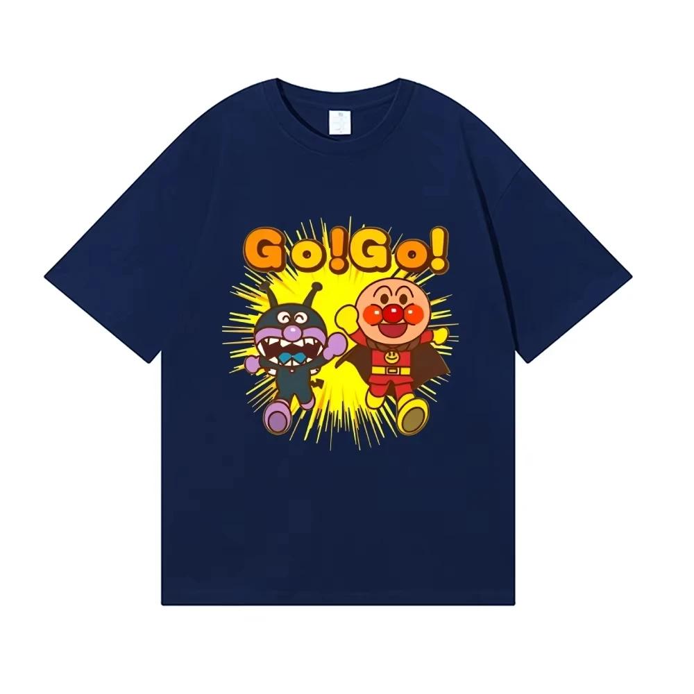 Anpanman Japanese Style Classic T-shirt Unisex High-quality Streetwear Men pure cotton short-sleeved top 2026 Summer New Tees