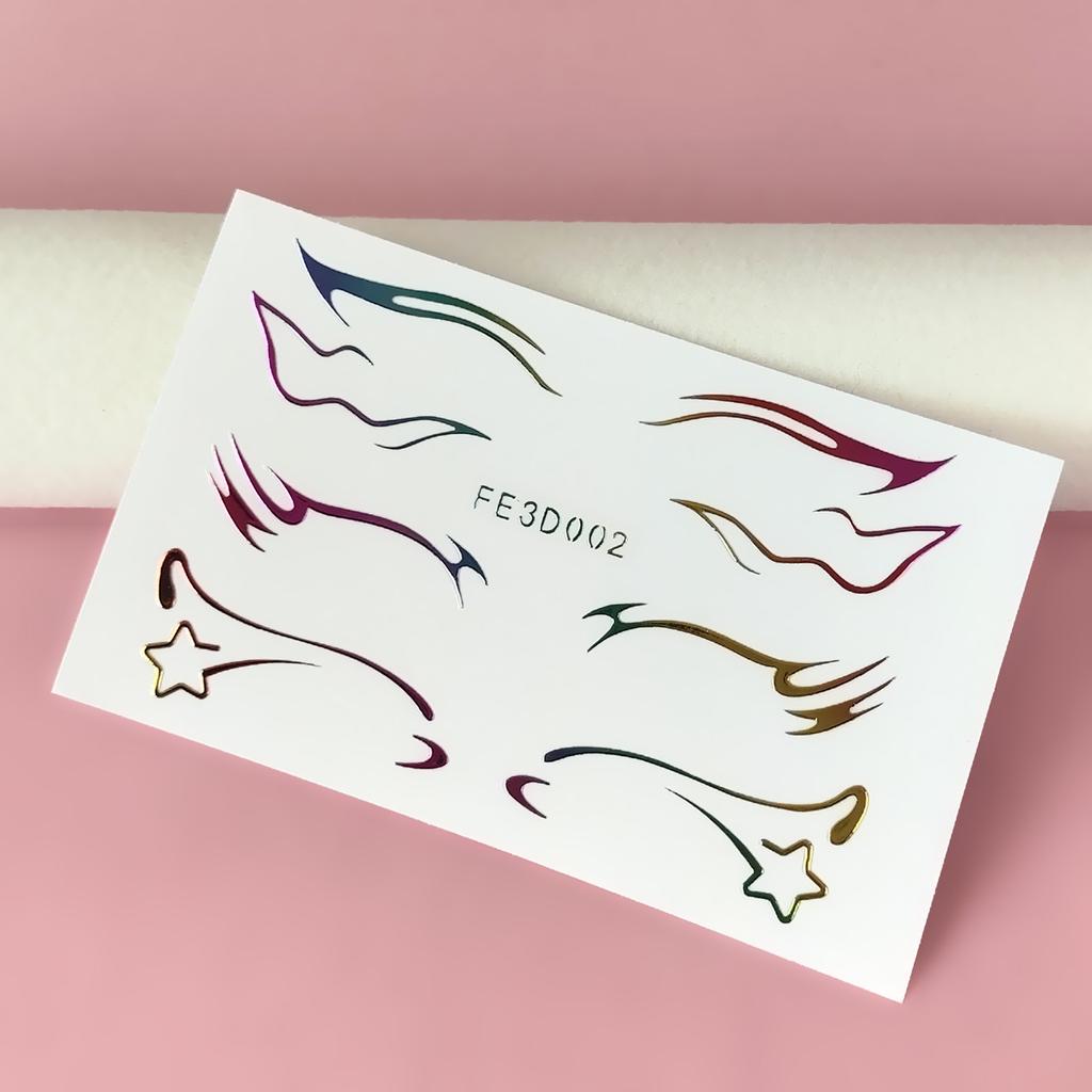 Лазерная подводка для глаз, 3D трехмерная рельефная наклейка-бабочка для макияжа глаз, сценическая наклейка-татуировка