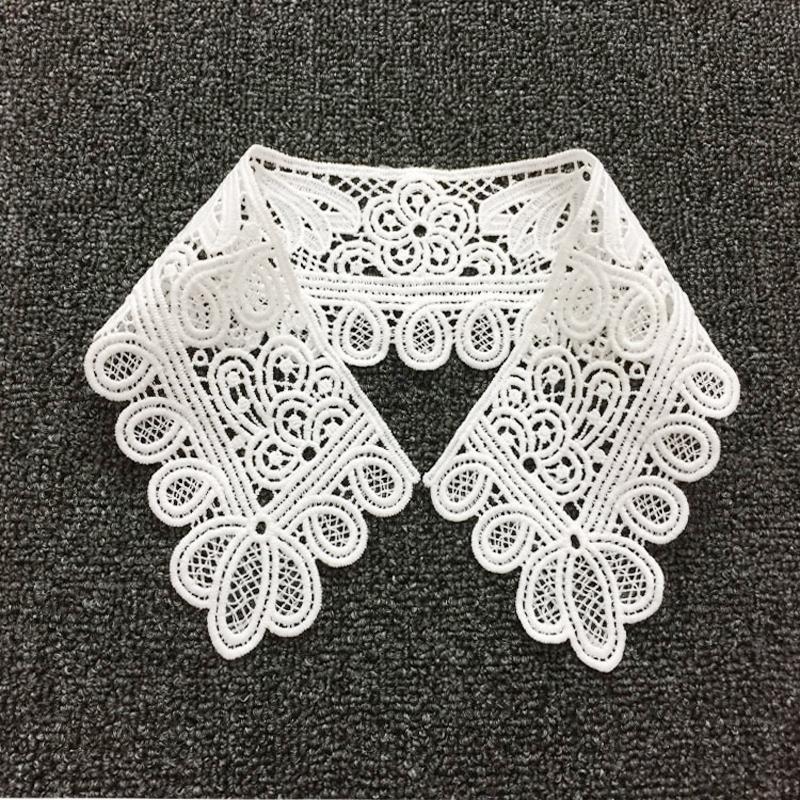 Идеальное Сочетание Кружевная Ткань Вырез Шеи Съемный Фейковый Воротник DIY Дышащий Шарф Вокруг Шеи Цветок Сладкий Ажурный Удобный Накладка