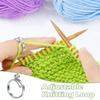 4Pcs Adjustable Knitting Crochet Loop Ring Set for Fingers 2 Style Metal Crochet Tension