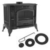 Wood Burning Cast Iron Stove KRATKI K9 Ø 150 with Hot Plates