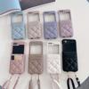 Роскошный кожаный чехол-кошелек через плечо с шейным ремешком для Samsung Galaxy Z Flip 5 Z Flip 4 Z Flip 3, крышка слота для карт