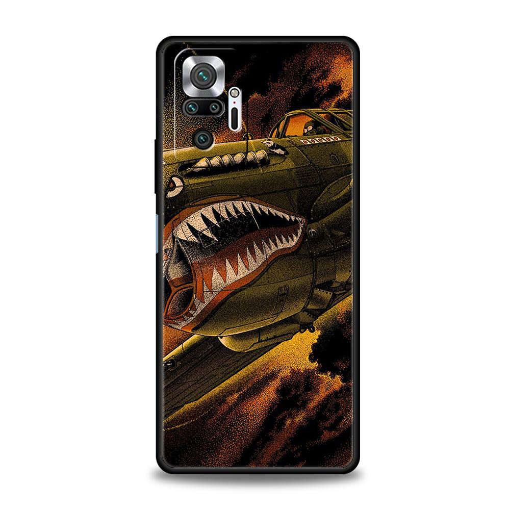 Чехол для телефона Cover для Redmi 14C 13C 10C Note 14 13 12 10 11 K40 K50 Gaming Pro Plus 5G Мягкий ТПУ корпус Истребитель Fundas Capas