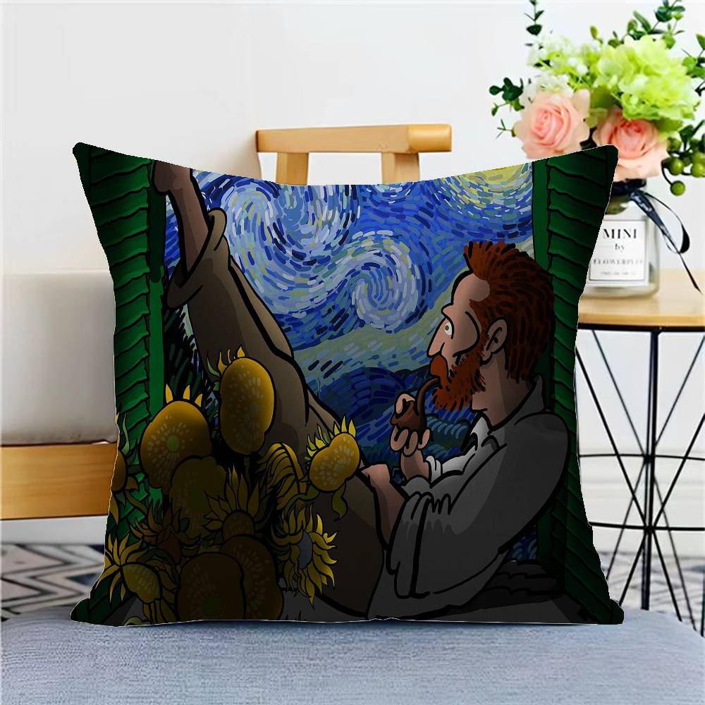 Painter Van Gogh Cushion Cover Pillow Cover Decor Pillowcase Printed Cushion Case For Couch