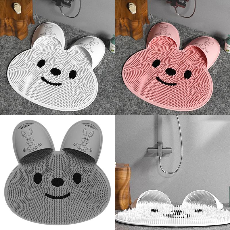 Tutu Коврик для растирания ног в ванной Нескользящий коврик для растирания спины Массажный коврик Коврик для скрабирования ног от мертвой кожи Коврик для пола в душевой комнате