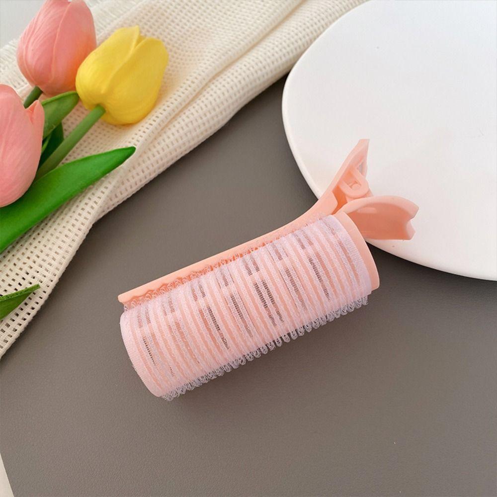 Самоклеящиеся бигуди для волос с челкой, натуральные пушистые зажимы для женщин, бигуди для завивки волос