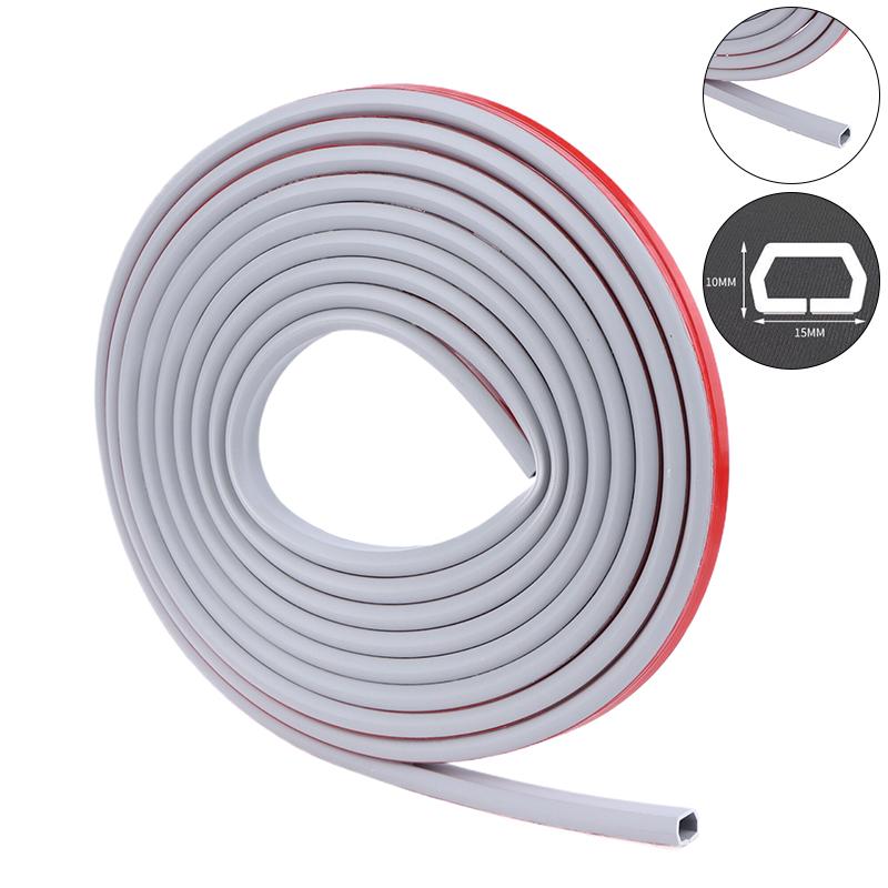 3/5meters PVC Floor Cord Cover Sheaths Flexible Electrical Conduit Cable Protectors Self-adhesive Cable Hiders