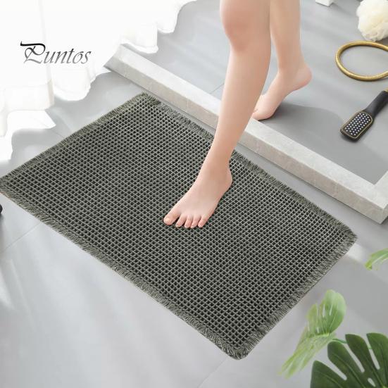 Коврик для пола Быстро впитывающий Утолщенный Быстросохнущий 3D Текстура Нескользящий Нижний Грязеулавливающий Коврик Многоцелевой Коврик для Ванной Душевой Раковины Кухни