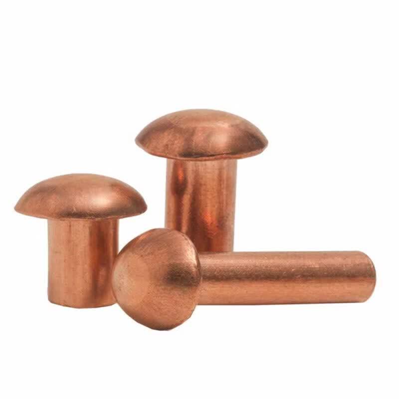 Медные заклепки Rongyu M5x18мм, solid, с круглой головкой