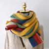 Neck Warmer Scarf Rainbow Winter Scarfs For Women Thick Scarfs
