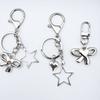 Bowknot/Heart/Star Pendant Pendant Keychain Stylish Keyring for Women Girls Bag Charm Elegant Purse Backpack Accessory