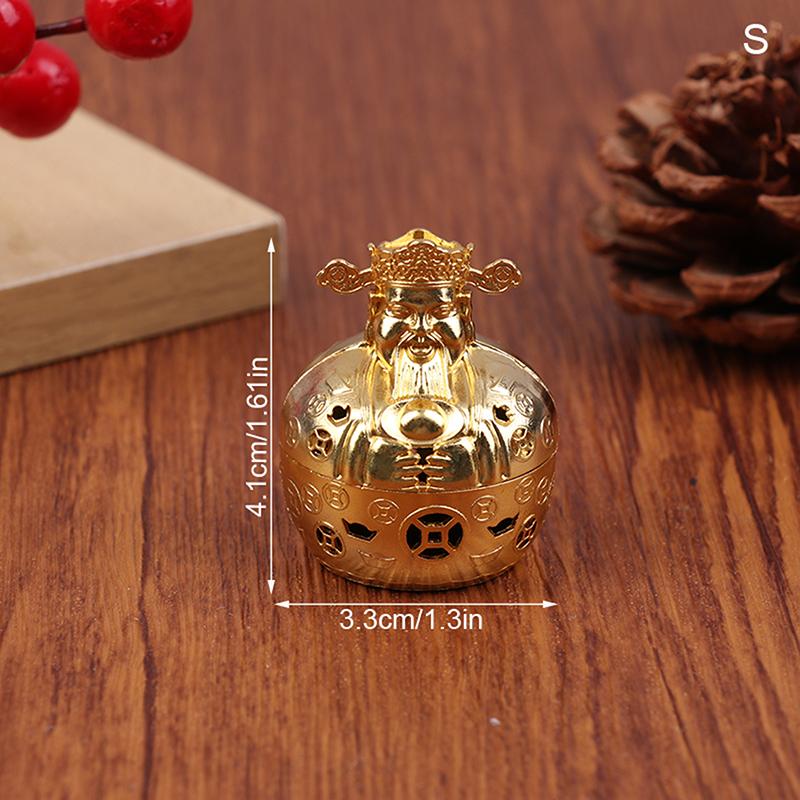 1 шт. Сплав Бог Богатства Подставка для благовоний С изысканными резными юаньбао Подставка без благовоний Йога Медитация Домашнее украшение