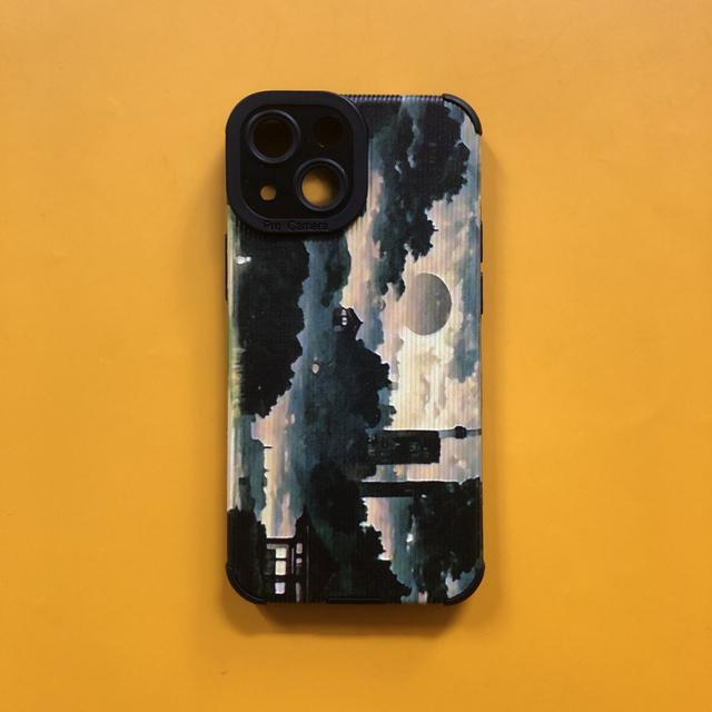 Чехол для телефона для Iphone 14 Pro Max 13 Mini 11 12, защитный силиконовый чехол-бампер для камеры для Iphone Xr Xs X 7 8 Plus, картина маслом