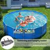 Poolside Storage Organizer with Hook Cup Holder Pool Storage Basket for Above Ground Pools Large Capacity Pool Accessories Holder for Most Frame Pools
