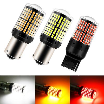 2 шт. автомобильный светодиодный указатель поворота 144SMD Canbus 1156 BA15S P21W BAU15S PY21W T20 7440 W21W P21/5W 1157 BAY15D безошибочная автоматическая тормозная лампа 12 В