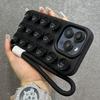 Модный 3D чехол для телефона с присоской и ремешком-шнурком Для For Iphone 12 13 14 15 16 Pro Max 17 Air Мягкий бампер На 15 Plus Чехол