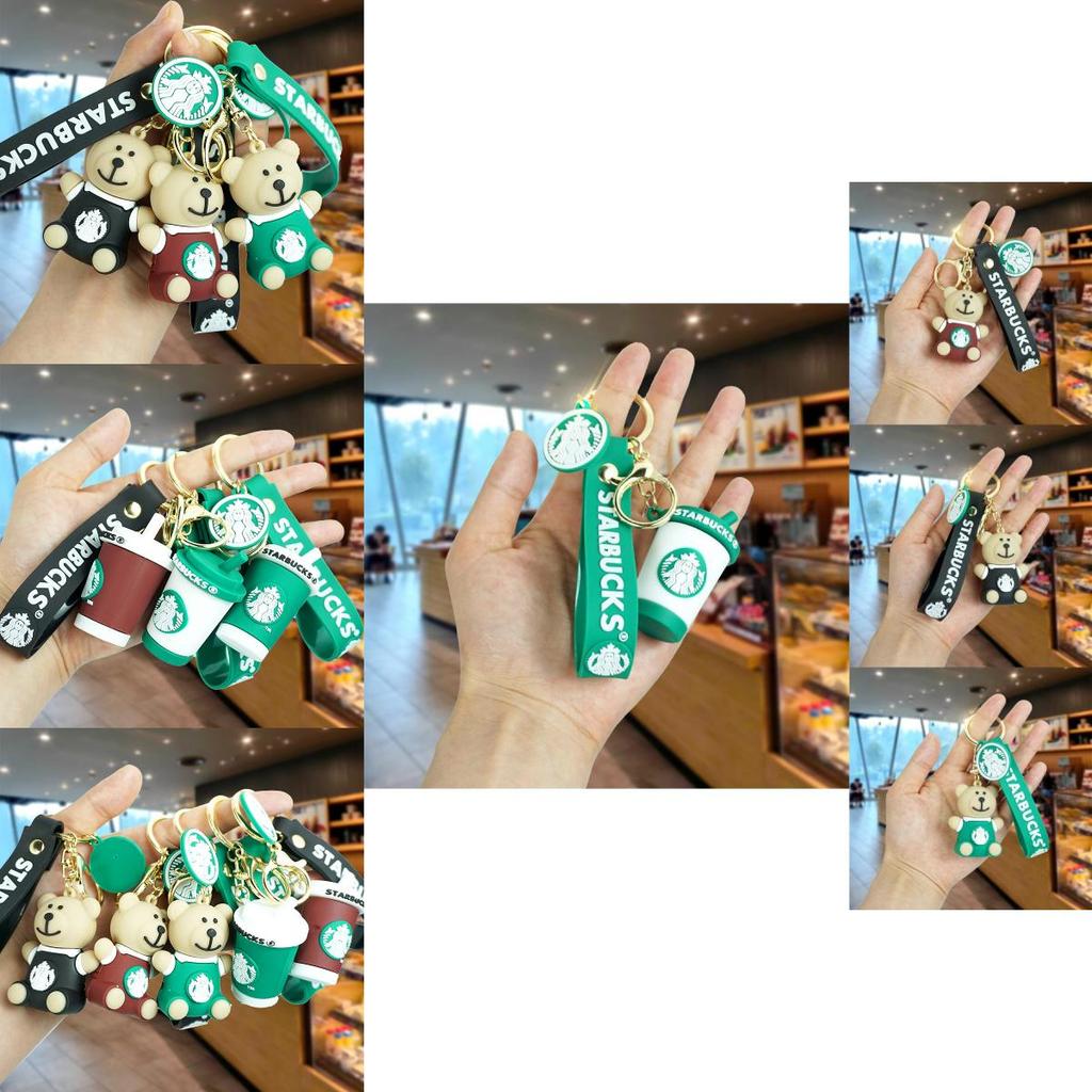 Очаровательный брелок в виде мишки, резиновый материал, милый мультяшный аксессуар для ключей, подвеска для автомобиля