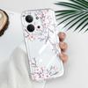 Прозрачный чехол для телефона 'Цветочный танец' для Xiaomi Redmi Note 14 13 12 Pro Plus 15 15C 13 13C 12 12C Мягкая крышка из ТПУ