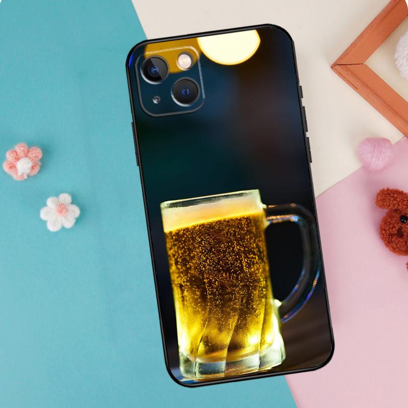 Beer Phone Case For iPhone 16 15 13 12 11 14 Pro Max Plus Mini XR 16e Funda Silicone Back Cover