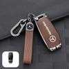 Zinc Alloy Leather Car Remote Smart Key Case Cover Auto Accessories for Mercedes Benz A C E S Class GLC CLE CLA GLB GLS W205 AMG JKLMP1