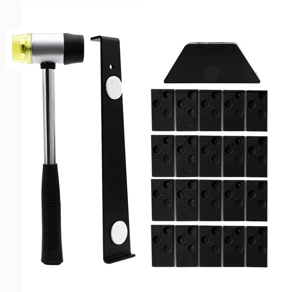 23 шт. Черно-оранжевый ламинированный деревянный пол Монтажный комплект Резиновый молоток Клин и Лом Инструмент для укладки деревянного пола