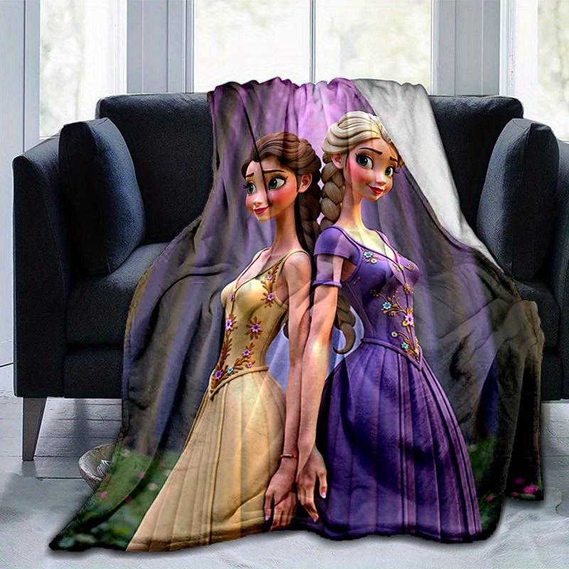 1pc, Cartoon Princess Blanket, Seasonal Universal, Home Decoration, Throw Blankets, Soft Flannel Throw Blanket, Versatile & Cozy for Bedroom