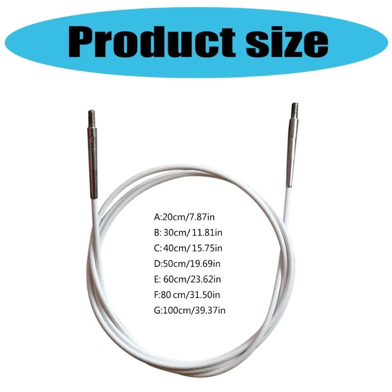 Вращающиеся вертлюги Кабель Гибкий Сменный Кабель для вязальных спиц 20/30/40/50/60/80/100см для рукодельных проектов