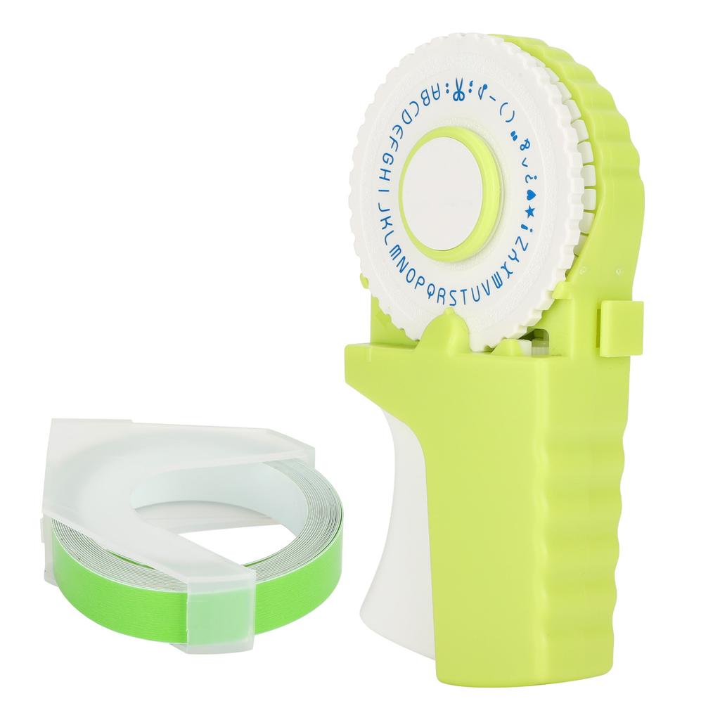 Ручная пишущая машинка для тиснения, ручное изготовление этикеток, школьные принадлежности, зеленый