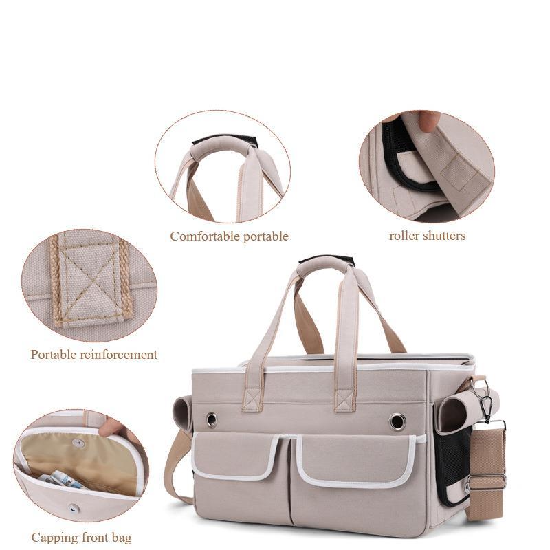 Мягкая переноска для кошек, переноска для домашних животных с мягкими бортами, сумка для транспортировки для кошек, маленьких собак, щенков, одобренная авиалиниями, переносная переноска для домашних животных