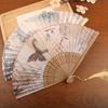 Складной веер из бамбука в китайском стиле с рисунком бабочки, ручной веер с кисточкой для свадебной вечеринки, танцев, домашнего декора