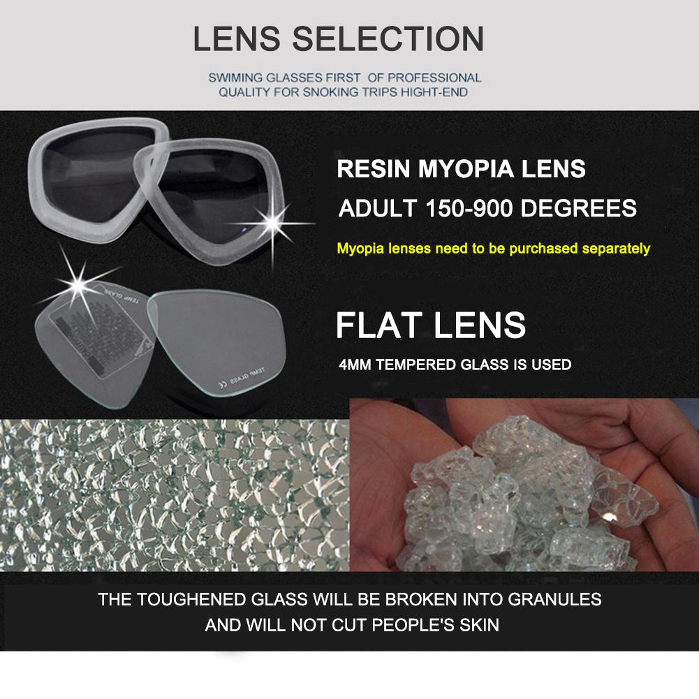 Профессиональная маска для сноркелинга с панорамным широким обзором, очки для плавания, износостойкие спортивные очки для плавания для свободного плавания