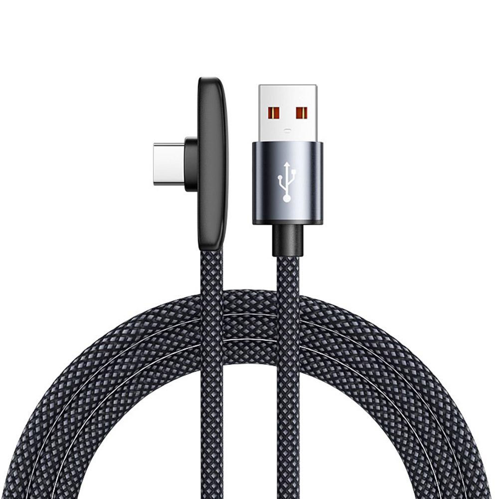 Кабель для быстрой зарядки 100 Вт Прямой угол 90 градусов USB Type-C Кабель для передачи данных Мобильный телефон Быстрая зарядка Кабель для передачи данных для Samsung MI