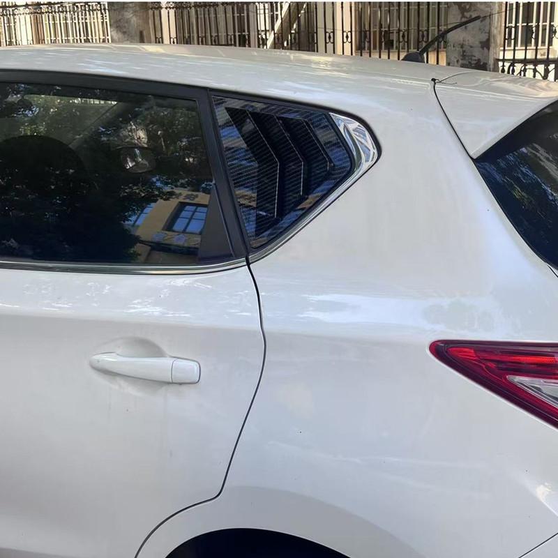 Для Nissan Tiida Хэтчбек 2016- ABS Пластик Окно Четверть Жалюзи Накладка Заборник Боковой Вентиляционный Затвор Отделка Клейкие Аксессуары