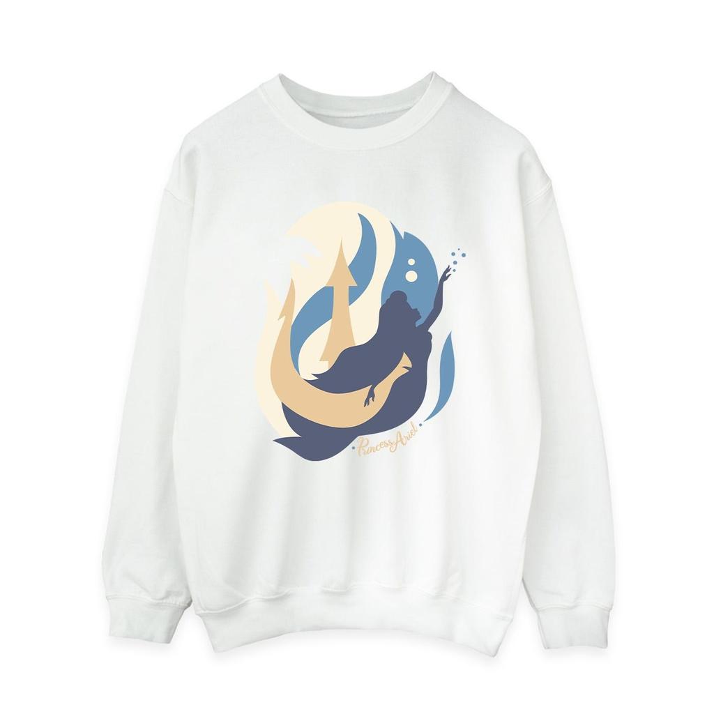 Disney Womens/Ladies The Little Mermaid Colour Silhouettes Sweatshirt
