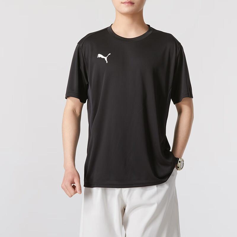 PUMA CLASSICS T Shirts Men's Black Crew Neck Moderate 658636-03