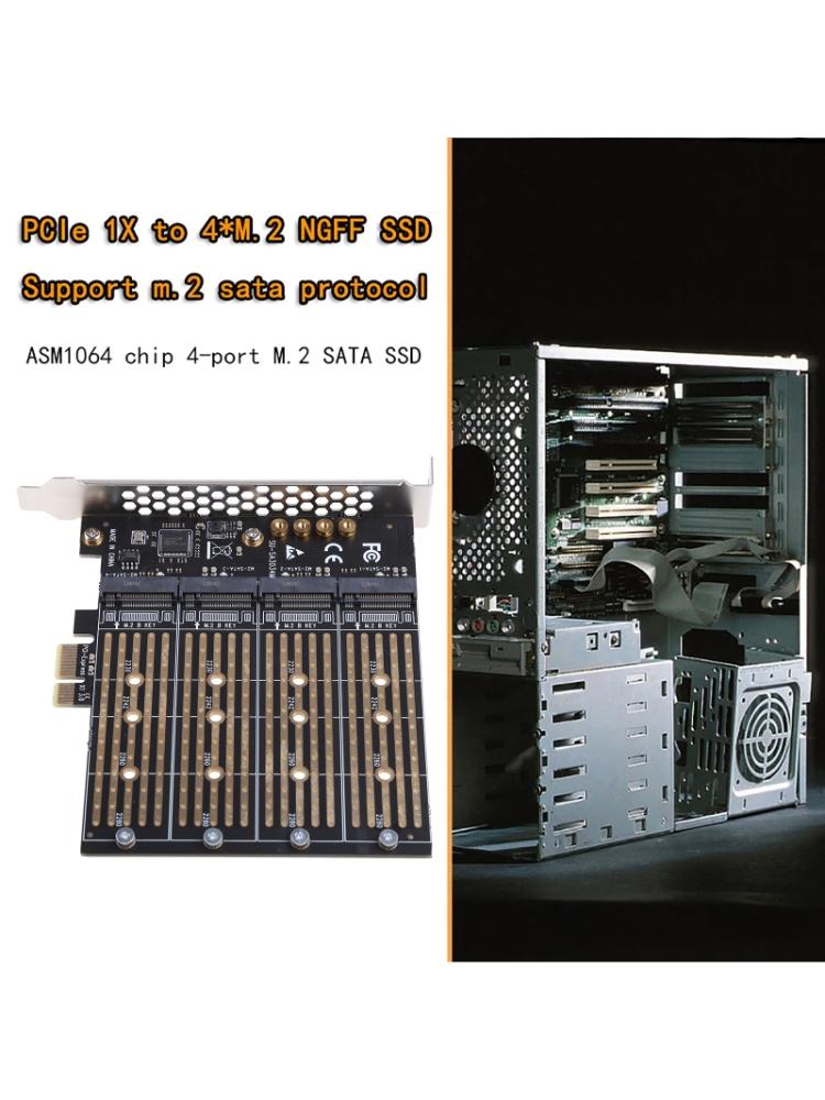 PCIE 1 до 4-х отсеков для m.2 B для адаптера типа ключа r SSD для PCI-E NGFF pansion Card 1 до 4 портов тендер для
