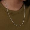 Less Is More Silver Figaro Chain Necklace