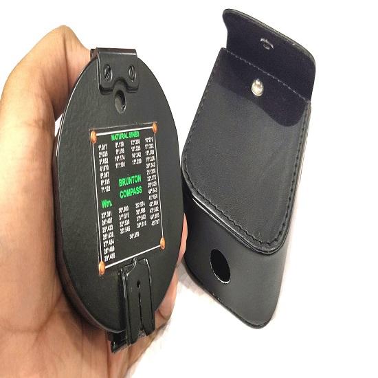Геологический компас 7,62 см на компасе из алюминия с чехлом из черной кожи - геодезический компас, подарок на свадьбу, подарок на день отца