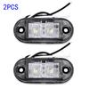 2Pcs DC 10V-30V LED Sides Marker Lights Car Alarm Tail Light External Lights Auto Trailer Truck Lorry Lamps White Color