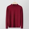 2024 Autumn/Winter Men's Youth Half Turtleneck Knitted Sweater - Casual Mid-Neck Top
