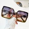 Полые темные солнцезащитные очки в квадратной оправе Tik Tok с такой же модной индивидуальной тенденцией, женские солнцезащитные очки онлайн-знаменитостей