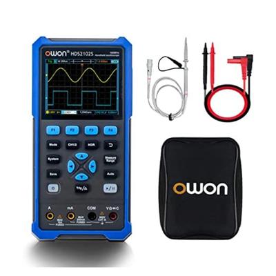 OWON HDS2202 200 МГц Осциллограф/Мультиметр, Компактный, 2-канальный, Полоса пропускания, 1 Гвыб/с, 3-летняя гарантия производителя, Включена инструкция на японском языке