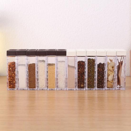 2/6 в 1 банка для специй, соли и сахара, прозрачная коробка для хранения приправ, кухонный контейнер