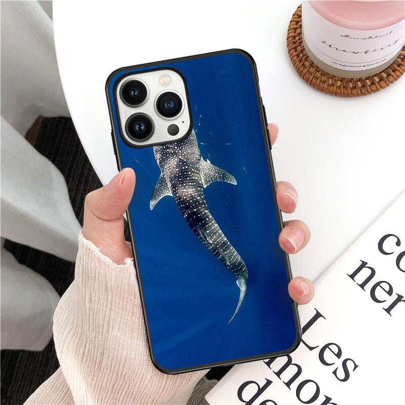 Мягкий чехол для телефона с океанской китовой акулой для iphone 14pro 11pro 12 13pro max 5S 6s xs 7 8plus SE xr 12mini Coque, чехлы